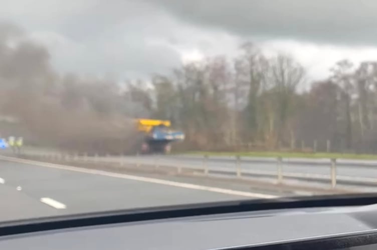 Vehicle fire on A449 