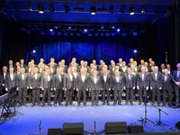 Male voice choir give a virtuoso performance at Borough Theatre.