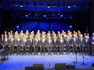 Male voice choir give a virtuoso performance at Borough Theatre.
