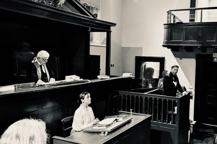 Trial re-enactmen took place in the original courtroom
