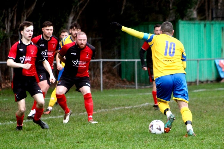 Dan Macdonald fires in a shot 