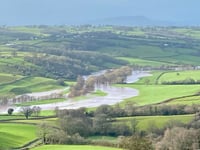 Storm Chandra floods close Monmouth roads