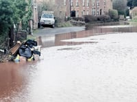 Skenfrith floodwater peaks