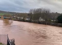 River Monnow continues to rise in Monmouth