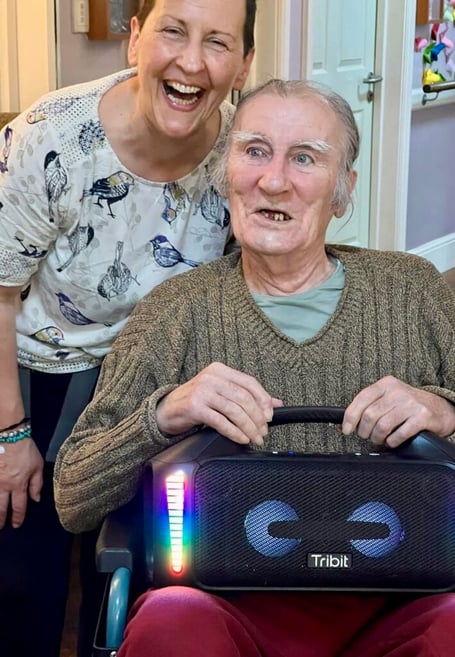 Gibraltar Nursing Home resident Bill Chenail, who was a former model for the English Boys in London in the Swinging 60s