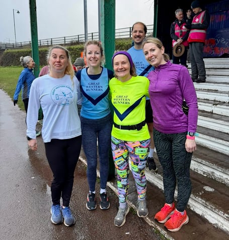 Visitors from Great Western Runners in Bristol joined the 175th Chippenham fields parkrun