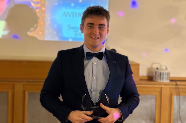 Ben Huw Tiley picked up the award for best supporting actor for his part in AAODS' Sweeney Todd