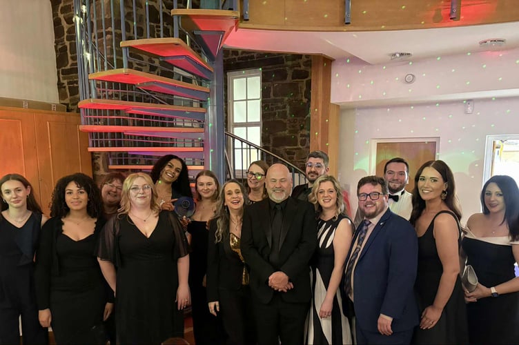 The cast of Into the Woods which was presented with the Ken Williams award for best ensemble contribution.