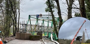 Surprise weight of Inglis Bridge halts crane operation