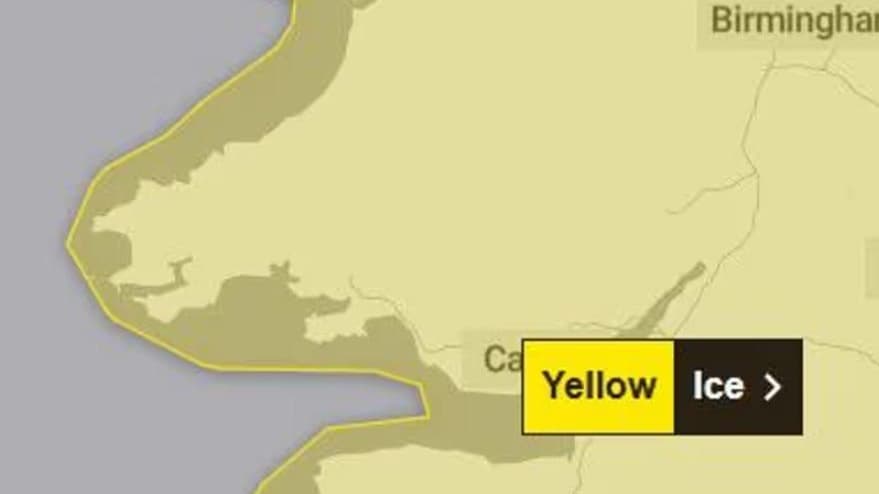 Wales on yellow ice warning alert