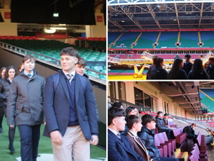 Monmouth students explore Principality Stadium in CTech course trip