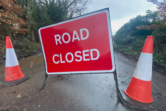 Temporary road closure on Chepstow High Street