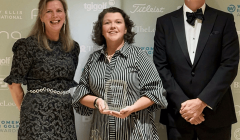 Course manager Lucy proves a hit at Women in Golf  Awards