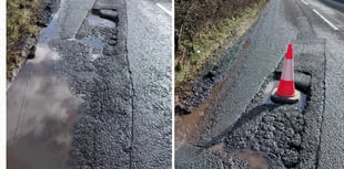 Motorists furious as vehicles damaged by huge potholes  