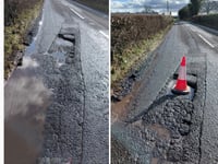 Motorists furious as vehicles damaged by huge potholes  