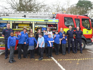 Fire crews clean up to support pupils