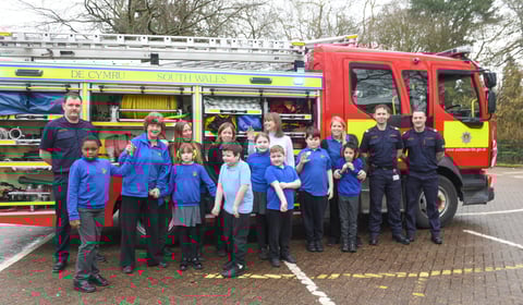 Fire crews clean up to support pupils