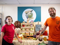 Vegan pair transform waste, offer bus stays