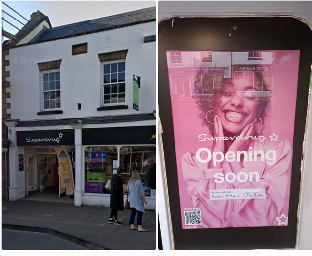 Superdrug in Monmouth set to reopen next month 