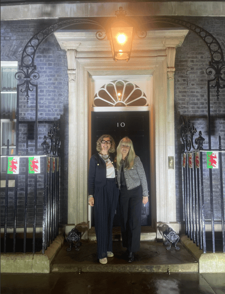 MP for Monmouthshire Catherine Fookes and Tracy Rowland (left to right)
