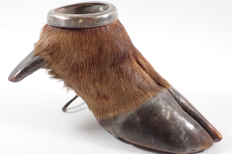 Silver Mounted Eland Foot