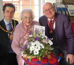 Rosemary Rigby raises £1,221 for Action Bus at 90th birthday