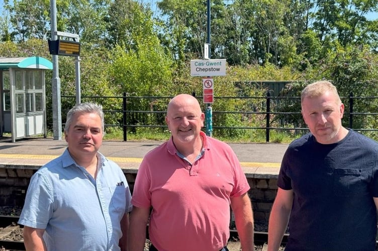 Cllr Christopher Edwards, Peter Fox MS & Cllr Paul Pavia