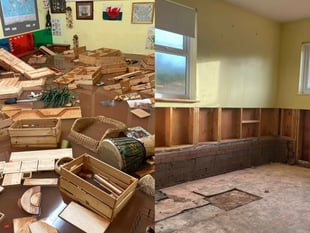 Monmouth Day Nursery make progress following Storm Claudia flooding