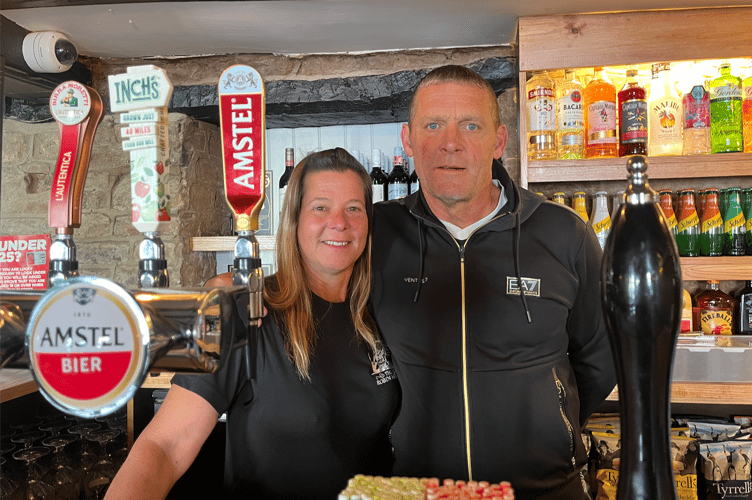 Owners of The Robin Hood Pub, Clair Beard and Mark Beard