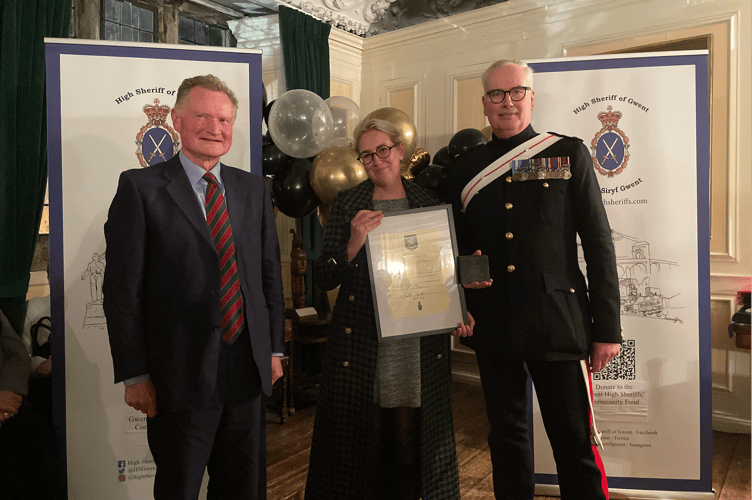 Suzy Mills from Monmouth Aid collected her award