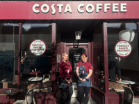Monmouth's Costa Coffee branch reopens after Storm Claudia 