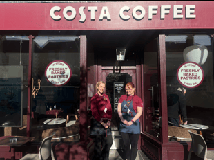 Monmouth's Costa Coffee branch reopens after Storm Claudia 