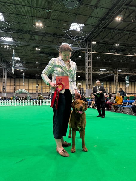 Thor and his owner Katy at Crufts 2026 