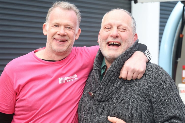 Mike Rhys Williams and Neil James having a chuckle