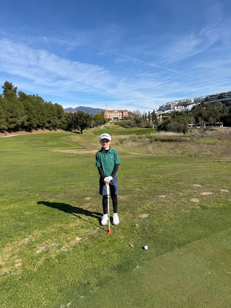 Taio Burkitt at the Daily Mail Golf Championships 