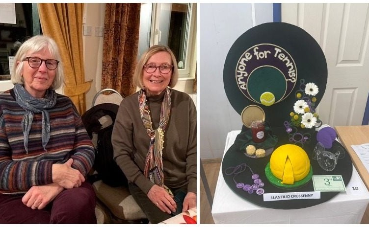 Speakers Mary and Liz and the WI's exhibit which came third