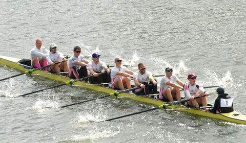 Wye duo storm to centenary victory with world champion four