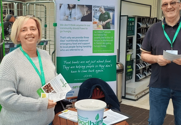 The foodbank in Monmouth is run entirely by volunteers