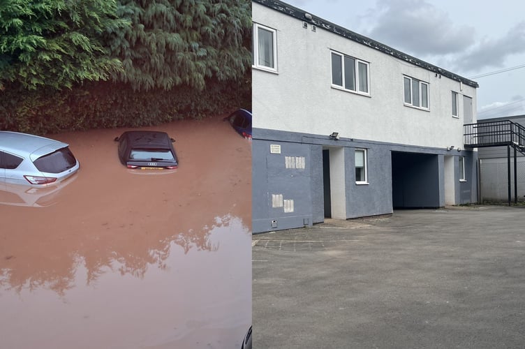 Carpark before and after