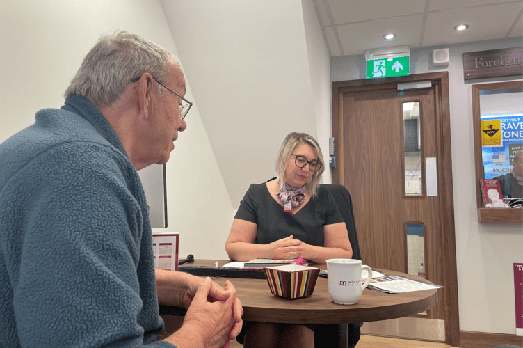 Looking at holiday destinations at the opening day 