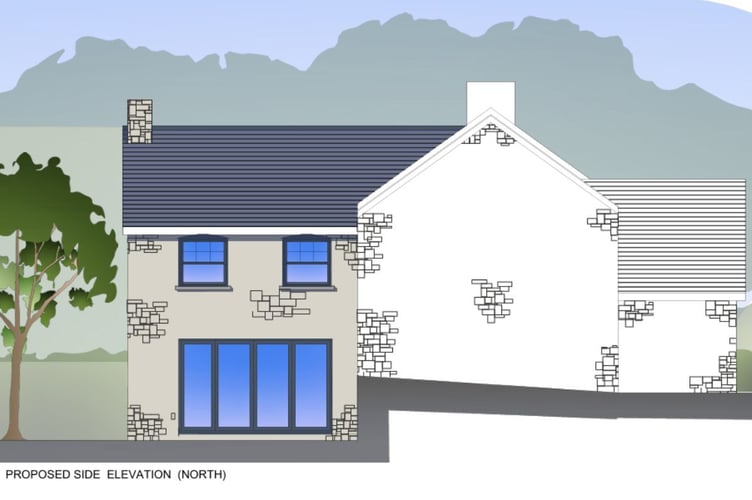 A computerised image of the proposed Lower Glyn Farm extension