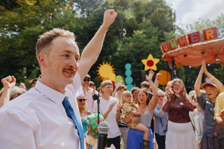 Cornish artist Seamas Carey will be in character as a people-hating man sent on community service to organise an instant community