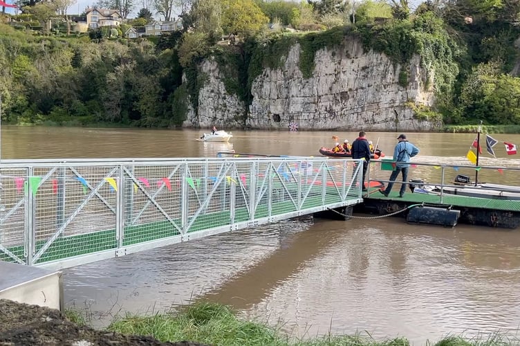 The new walkway was installed after a huge fund-raising campaign by Chepstow Boat Club.
