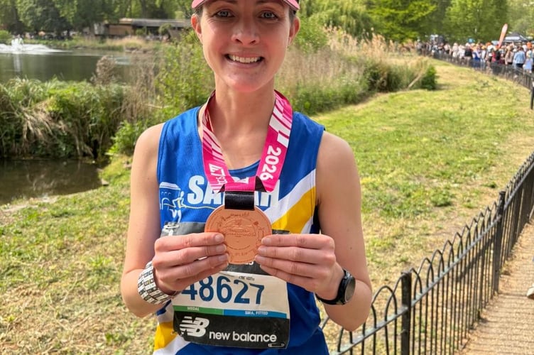 Sarah Baker ran the London Marathon