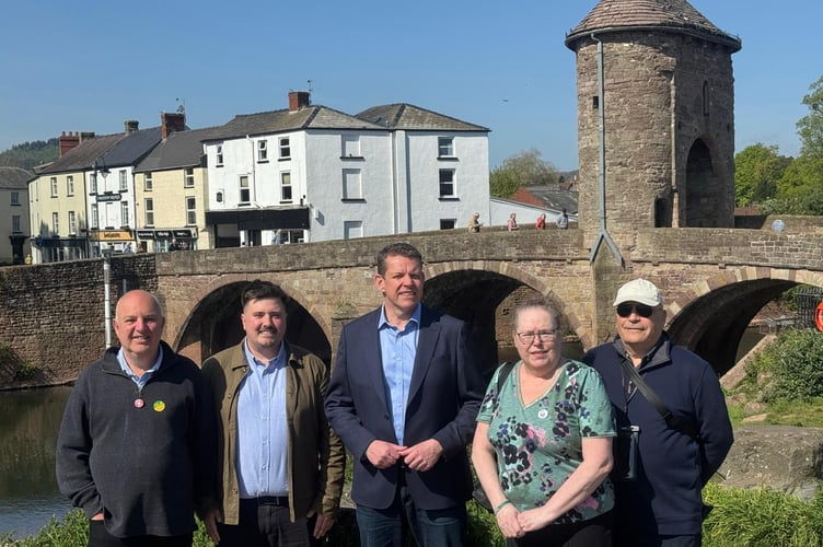 Rhun ap Iorwerth Monmouth visit with candidates