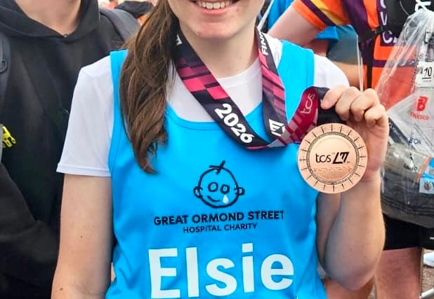 Teenager Elsie runs the record-breaking London Marathon