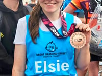 Teenager Elsie runs the record-breaking London Marathon