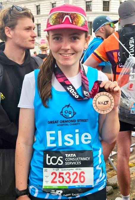 Elsie Wright, 18, ran the London Marathon for Great Ormond Street Hospital