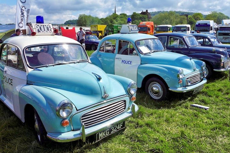 Imagine these chasing you today - Morris Minor 1000 police cars