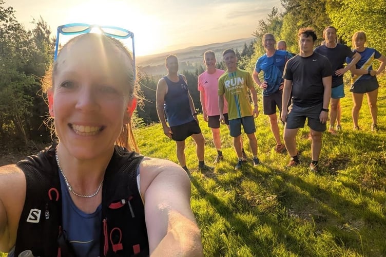 Spirit runners enjoyed the sunshine on a social trail run led by Vicky Roberts